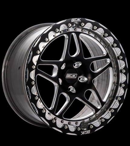 2015-2023 Mustang GT Belak Series 3 17x10.5 Single Beadlock Black Machined Finish Wheel