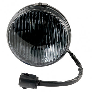 1987-1993 Mustang Fog Light Assembly with Bulb - Smoked Ribbed Glass