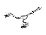 2024-2025 Mustang GT Borla ATAK Cat-Back Exhaust with Black Chrome Tips