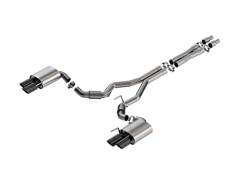 2024 Mustang GT Borla ATAK Cat-Back Exhaust with Quad Black Chrome Tips