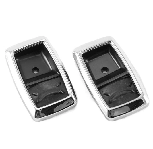 1979-1993 Mustang Chrome Door Handle Trim Bezels Pair "Made from Ford Tooling"