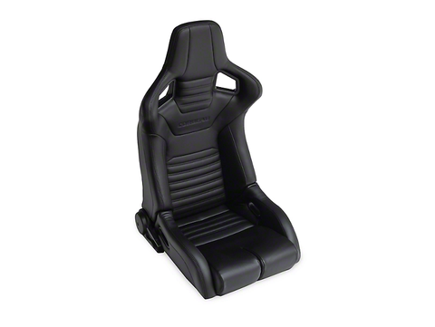 Corbeau Sportline RRB Reclining Seats Black Vinyl Carbon Vinyl Pair