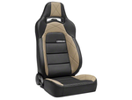 Corbeau Trailcat Reclining Seats Black Vinyl/Beige HD Vinyl Pair