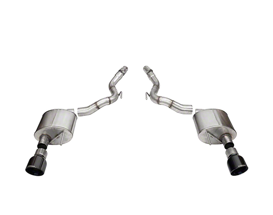 2024-2025 Mustang GT Convertible w/o Active Corsa Sport Axle-Back Exhaust with Black Tips