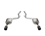 2024 Mustang Corsa Touring Axle-Back Exhaust with Straight Cut Black Tips