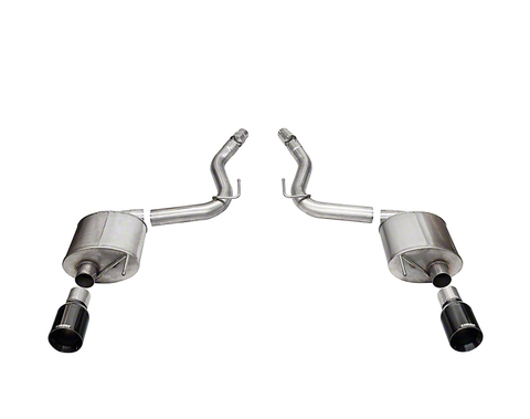 2024 Mustang Corsa Touring Axle-Back Exhaust with Straight Cut Black Tips