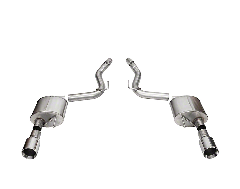2024-2025 Mustang GT w/o Active Exhaust Corsa Sport Axle-Back Exhaust with Straight Cut Polished Tips