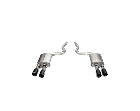 2024-2025 Mustang Dark Horse Corsa Sport Valved Cat-Back Exhaust with Straight Cut Black Tips