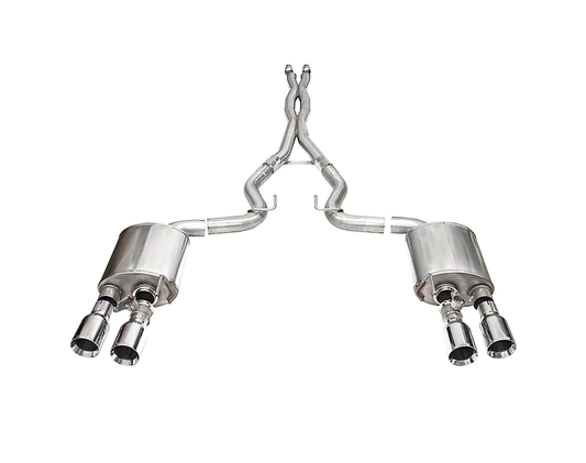 2024-2025 Mustang Dark Horse Corsa Xtreme Valved Cat-Back Exhaust with Straight Cut Polished Tips