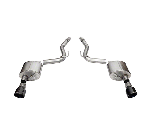 2024-2025 Mustang GT Convertible w/o Active Exhaust Corsa Sport Axle-Back Exhaust with Black Tips