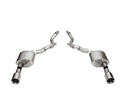 2024 Mustang GT Convertible Corsa Sport Axle-Back Exhaust with Straight Cut Polished Tips