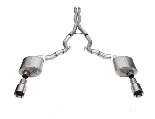 2024-2026 Mustang GT Corsa Xtreme 3" Cat-Back 4.5" Polished Tips Convertible