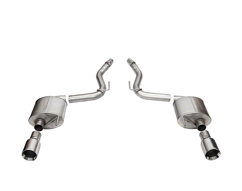 2024 Mustang GT Corsa Performance Touring Axle-Back Exhaust with Straight Cut Polished Tips