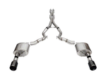 2024-2025 Mustang GT w/o Active Convertible Corsa Xtreme Cat-Back Exhaust with Straight Cut Black Tips