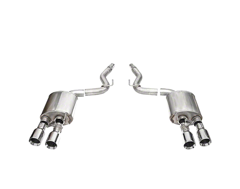 2024-2025 Mustang Dark Horse Corsa Sport Valved Cat-Back Exhaust with Straight Cut Polished Tips