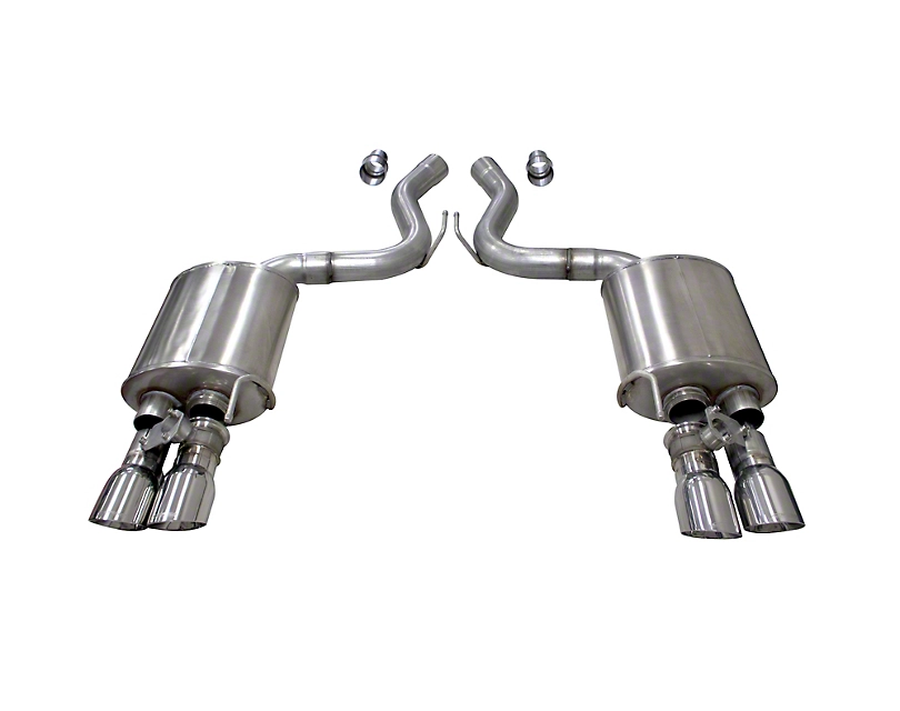 2018-2023 Mustang GT W/ Active Corsa Sport Axle-Back Exhaust with Polished Tips