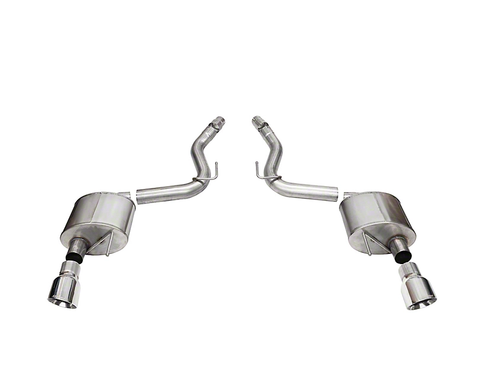 2024-2025 Mustang GT Fastback w/o Active Exhaust Corsa Performance Sport Axle-Back Exhaust with Polished Tips