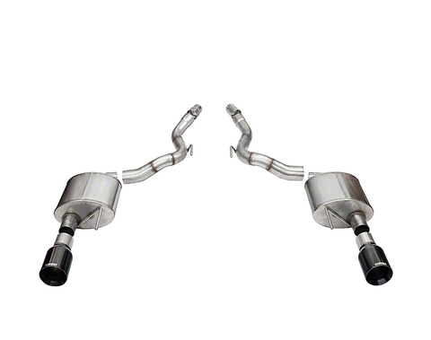 2024-2025 Mustang GT Convertible Corsa Sport Axle-Back Exhaust with Straight Cut Black Tips