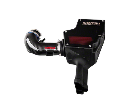 2018-2023 Mustang GT Corsa Closed Box Cold Air Intake with DryTech 3D Dry Filter Carbon Fiber