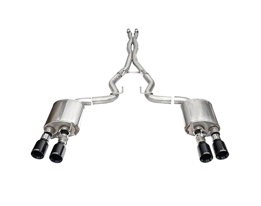 2024-2025 Mustang Dark Horse Corsa Xtreme Valved Cat-Back Exhaust with Straight Cut Black Tips