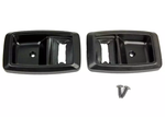 1979-1993 Mustang Black Door Handle Trim Bezels Pair "Made from Ford Tooling"