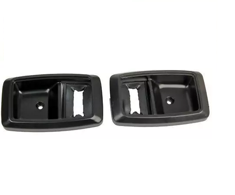 1979-1993 Mustang Black Door Handle Trim Bezels Pair "Made from Ford Tooling"