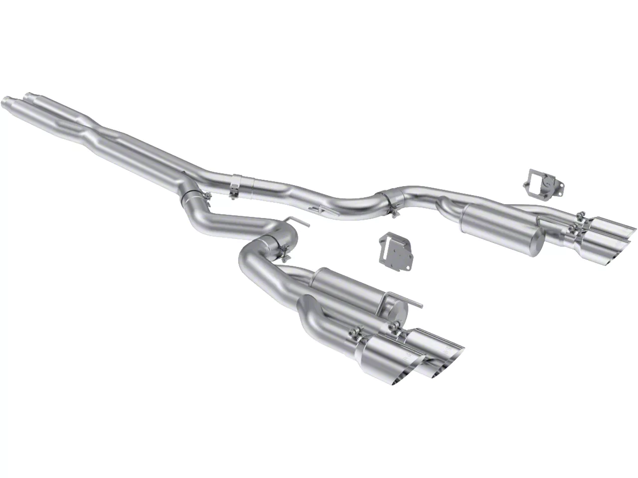 2024-2026 Mustang GT w/ Active MBRP Armor Lite Valve Delete Cat-Back Exhaust with Polished Tips; Race Version