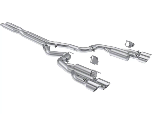 2024-2026 Mustang GT w/ Active MBRP Armor Lite Valve Delete Cat-Back Exhaust with Polished Tips; Race Version