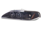 1994-1998 Dual Halo V2 Projector Headlights; Gloss Black Housing; Smoked Lens