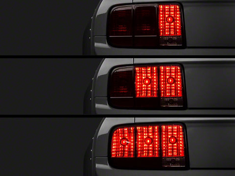 2005-2009 Raxiom Tail Lights and Sequential Tail Light Kit; Smoked Lens