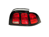 1996-1998 Halogen Tail Lights; Black Housing; Red Lens