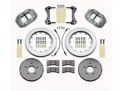 1994-2004 Wilwood Superlite 4R Road Race Front Big Brake Kit with 12.88-Inch Plain Rotors; Anodized Gray Calipers