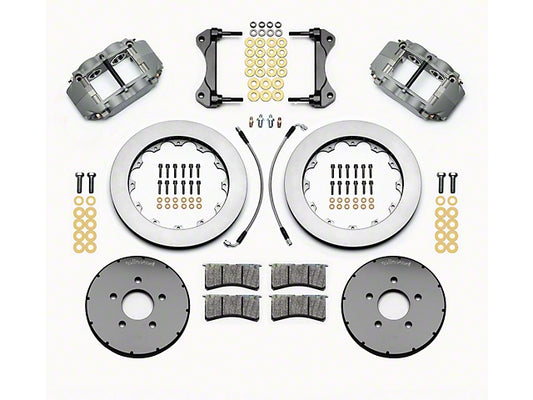 1994-2004 Wilwood Superlite 4R Road Race Front Big Brake Kit with 12.88-Inch Plain Rotors; Anodized Gray Calipers
