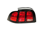 1996-1998 Halogen Tail Lights; Black Housing; Red Lens