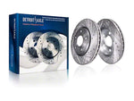 2005-2010 Drilled and Slotted Brake Rotor, Pad, Brake Fluid and Cleaner Kit; Front and Rear