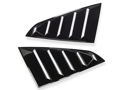 2024 Mustang SpeedForm Vintage Quarter Window Louvers Gloss Black