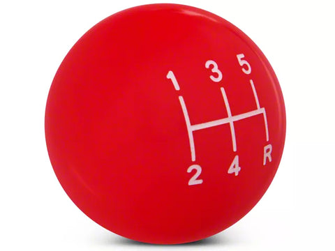 2005-2010 Billet Retro Style 5-Speed Shift Knob; Red