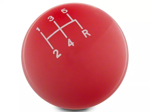 1979-2004 Modern Billet Retro Style 5-Speed Shift Knob; Red