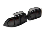 1996-1998 Raxiom Axial Series Altezza Style Tail Lights; Black Housing; Smoked Lens