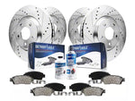 2005-2010 Drilled and Slotted Brake Rotor, Pad, Brake Fluid and Cleaner Kit; Front and Rear