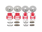 2005-2010 PowerStop Z26 Street Warrior Brake Rotor, Pad and Caliper Kit; Front and Rear