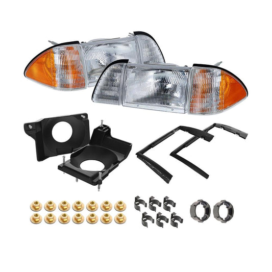 1987-1993 Mustang Complete OEM Style Headlight Kit