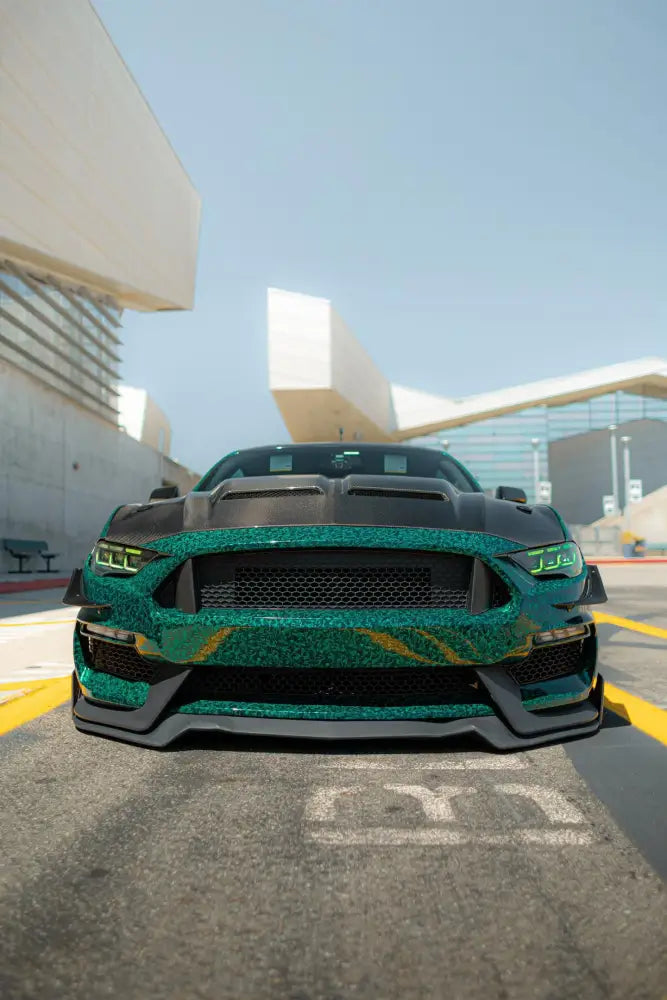Shelby Super Snake carbon fiber Mustang hood dual vents