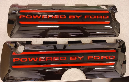 2011-2017 Mustang GT & 2015-2020 GT350 Coil Covers Black Race Red Letters Accents