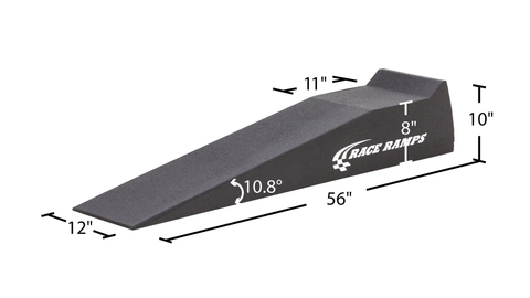 Race Ramps 56" Single Piece Race Ramps - 10.8 Degree Approach Angle