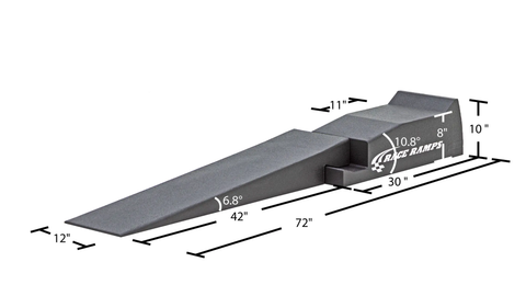 Race Ramps 72" Race Ramps – 6.8 Initial to 10.8 Final Degree Approach Angle