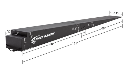 Race Ramps 11" H Two-Piece Trailer Ramp - 5.4 Degree Approach Angle