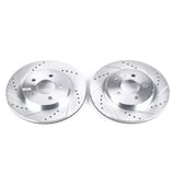 2005-2014 PowerStop Evolution Cross-Drilled and Slotted Rotors; Rear Pair