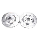 2011-2014 PowerStop Evolution Cross-Drilled and Slotted Rotors; Front Pair