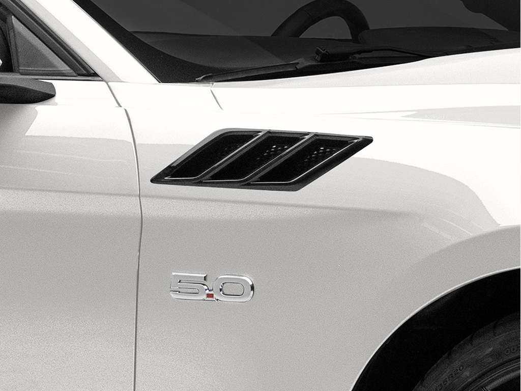 2015-2023 Mustang Roush Gloss Black Fender Vent Heat Extractors